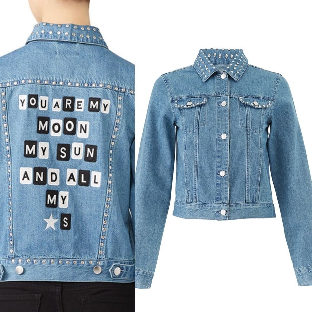 Samantha Sipos|You Are My Moon Denim Jacket, MEDIUM